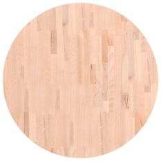 Dessus de table Ø80x2,5 cm rond bois massif de hêtre