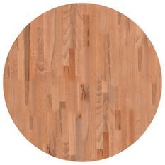 Dessus de table Ø80x2,5 cm rond bois massif de hêtre