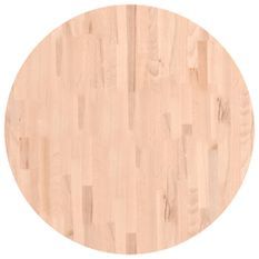 Dessus de table Ø80x4 cm rond bois massif de hêtre