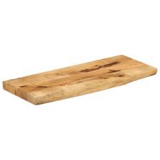 Dessus de table 80x40x3,8 cm bord vivant bois massif manguier