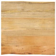 Dessus de table 80x80x3,8 cm bord vivant bois massif manguier