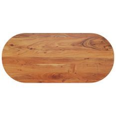 Dessus de table 90x40x3,8 cm ovale bois massif d'acacia