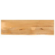 Dessus de table à bord vivant 100x20x2,5cm bois massif manguier