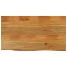 Dessus de table à bord vivant 110x60x2,5cm bois massif manguier