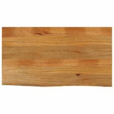 Dessus de table à bord vivant 120x60x2,5cm bois massif manguier