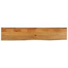 Dessus de table à bord vivant 140x20x2,5cm bois massif manguier