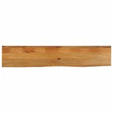 Dessus de table à bord vivant 140x30x3,8cm bois massif manguier
