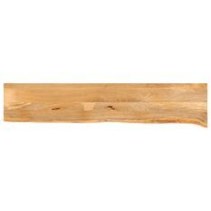 Dessus de table à bord vivant 160x30x2,5cm bois massif manguier