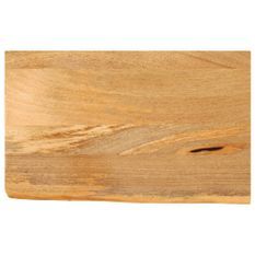 Dessus de table à bord vivant 40x20x3,8 cm bois massif manguier