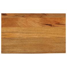 Dessus de table à bord vivant 40x30x3,8 cm bois massif manguier