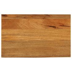 Dessus de table à bord vivant 50x20x2,5 cm bois massif manguier