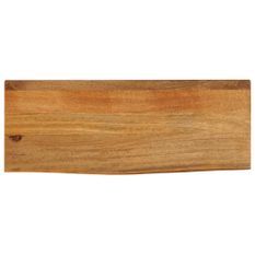 Dessus de table à bord vivant 80x30x2,5 cm bois massif manguier