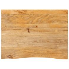 Dessus de table à bord vivant 80x60x2,5 cm bois massif manguier