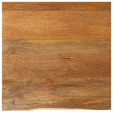 Dessus de table à bord vivant 80x80x2,5 cm bois massif manguier