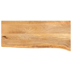 Dessus de table à bord vivant 90x40x3,8 cm bois massif manguier