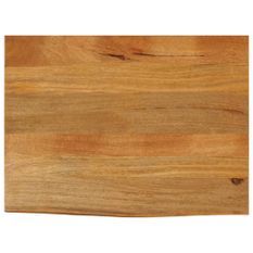 Dessus de table à bord vivant 90x60x2,5 cm bois massif manguier