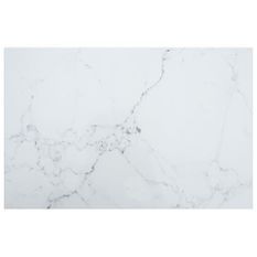 Dessus de table Blanc 100x62 cm 8 mm Verre trempé design marbre