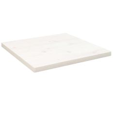Dessus de table blanc 60x60x2,5 cm bois de pin massif
