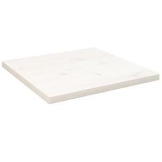 Dessus de table blanc 60x60x2,5 cm bois de pin massif