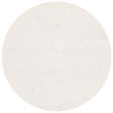 Dessus de table Blanc Ø80x2,5 cm Bois de pin massif