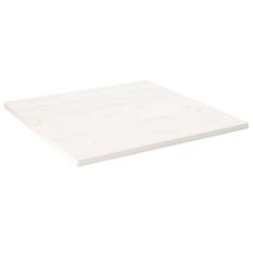 Dessus de table blanc 80x80x2,5 cm bois de pin massif