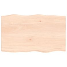 Dessus de table bois chêne massif non traité bordure assortie