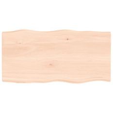 Dessus de table bois chêne massif non traité bordure assortie