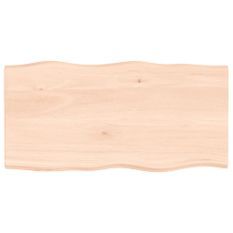 Dessus de table bois chêne massif non traité bordure assortie