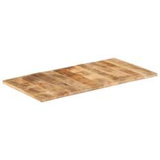 Dessus de table bois de manguier solide 25-27 mm 120x60 cm