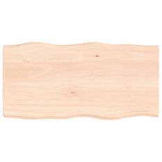 Dessus de table bois massif non traité bordure assortie