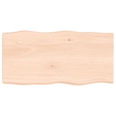 Dessus de table bois massif non traité bordure assortie