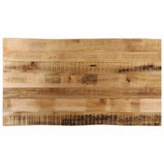 Dessus de table bord vivant 110x60x2,5 cm bois de manguier brut