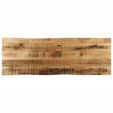 Dessus de table bord vivant 140x40x2,5 cm bois de manguier brut