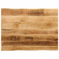 Dessus de table bord vivant 70x60x3,8 cm bois de manguier brut