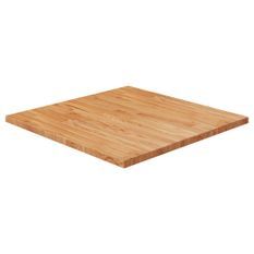 Dessus de table carré Marron clair70x70x2,5cm Bois chêne traité