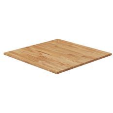 Dessus de table carré Marron clair80x80x1,5cm Bois chêne traité