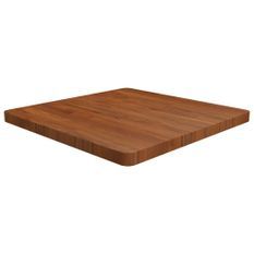 Dessus de table carré Marron foncé 70x70x4cm Bois chêne traité