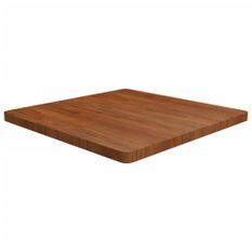 Dessus de table carré Marron foncé 80x80x4cm Bois chêne traité