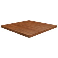 Dessus de table carré Marron foncé 90x90x4cm Bois chêne traité