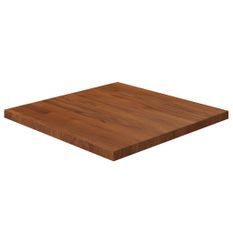 Dessus de table carré Marron foncé50x50x2,5cm Bois chêne traité