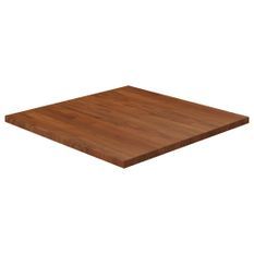 Dessus de table carré Marron foncé70x70x2,5cm Bois chêne traité