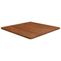 Dessus de table carré Marron foncé80x80x2,5cm Bois chêne traité