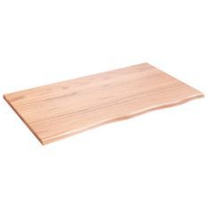 Dessus de table marron clair 100x60x2 cm bois chêne traité