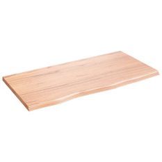 Dessus de table marron clair 80x40x2 cm bois chêne traité