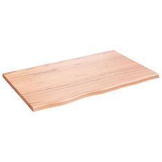 Dessus de table marron clair 80x50x2 cm bois chêne traité