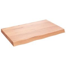 Dessus de table marron clair bois chêne massif traité