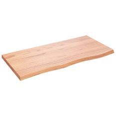 Dessus de table marron clair bois chêne massif traité