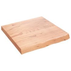 Dessus de table marron clair bois chêne massif traité