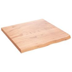 Dessus de table marron clair bois chêne massif traité