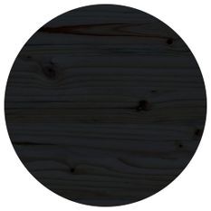 Dessus de table Noir Ø40x2,5 cm Bois de pin massif